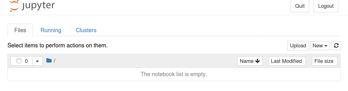 Jupyter interface