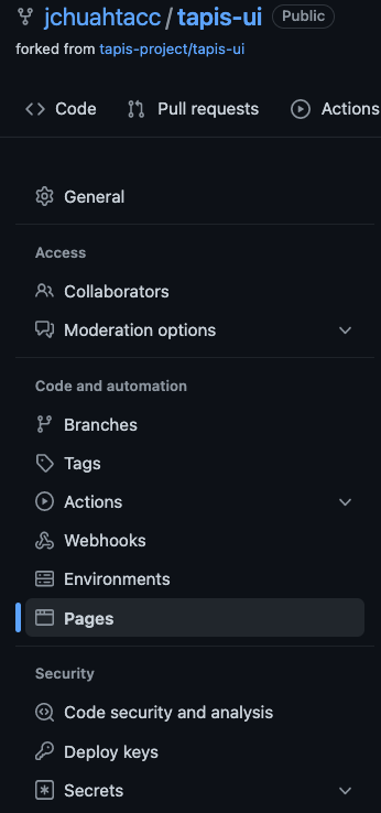 Repository Pages