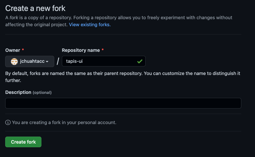 GitHub Create the Fork